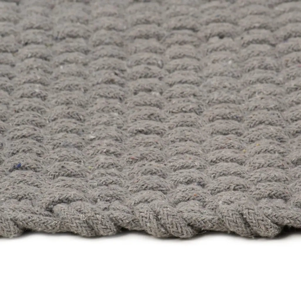 Tappeto Rettangolare Grigio 160x230 cm in Cotone 345122