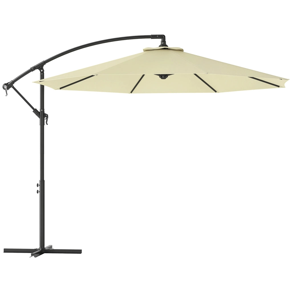 Ombrellone da Giardino 3x2.5 m Braccio Inclinabile ¨C zephmum ¨C Beige