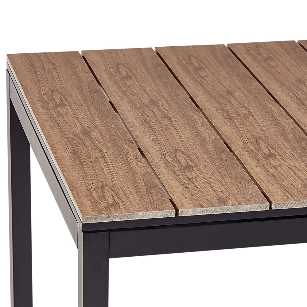 Tavolo da giardino allungabile alluminio color legno chiaro 198/248 x 90 cm Mobili da giardino per esterni in stile moderno