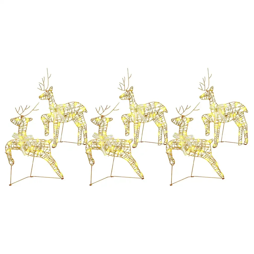 Renne LED con 180 LED 6 pz Oro PET CFW9229754