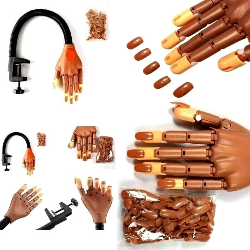 Mano Finta Per Pratica Nail Art Estetista Con Supporto Morsetto Tavolo Unghie
