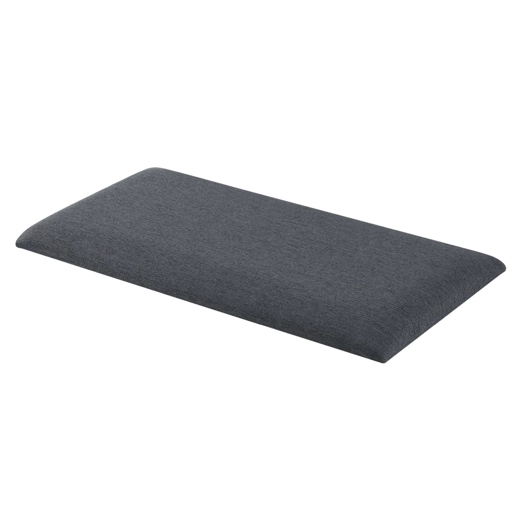 Set Carpino di 3 Pannelli Murali Imbottiti Rivestiti in Tessuto Grigio Scuro 60x30 cm [neu.haus]