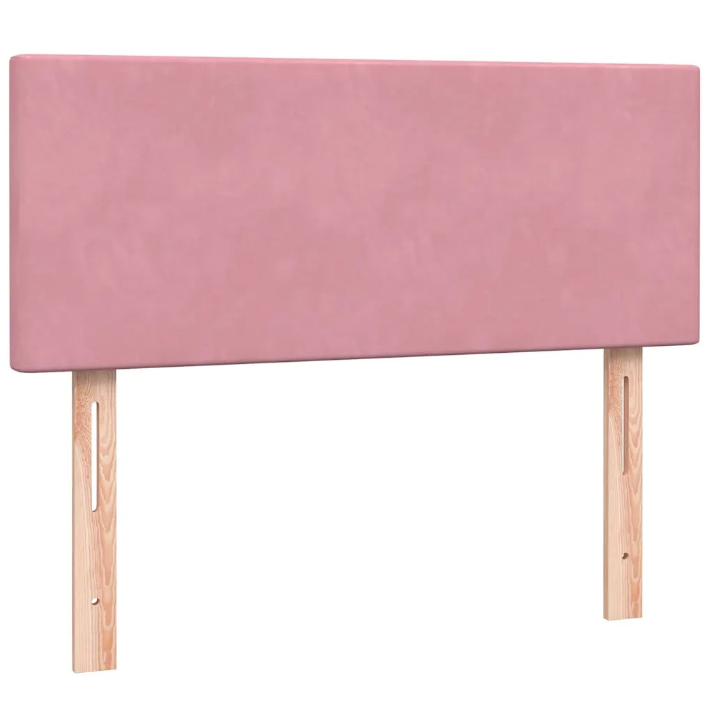 Giroletto a Molle con Materasso Rosa 120x210 cm in Velluto 3316016