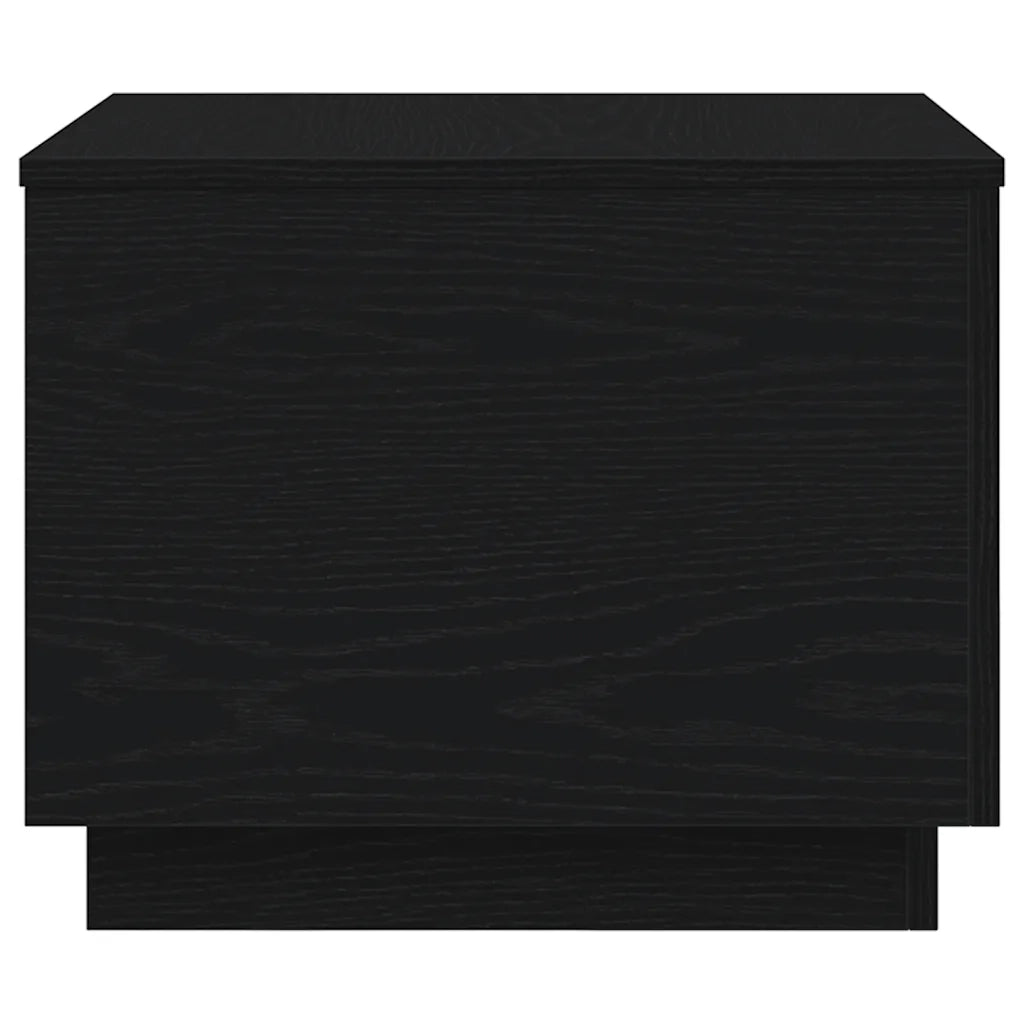 Tavolino da salotto | Tavolino da caff¨¨ | Tavolino da Soggiorno con Luci LED Rovere Nero 50x50x40 cm