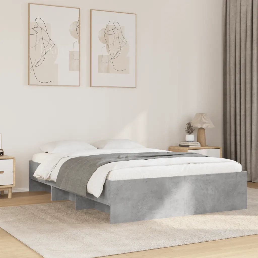 Giroletto-Struttura Letto Grigio Cemento 120x190 cm in Legno Multistrato 928851