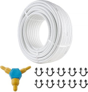Tubo composito in alluminio, tubo composito a più strati in alluminio, 50 m, bianco, tubo PEX, tubo composito a più strati in alluminio, tubo MV, tubo a più strati, ideale per riscaldamento radiante e connessione radiatore.