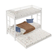 LETTO A CASTELLO con letto estraibile 90x200 cm in metallo bianco