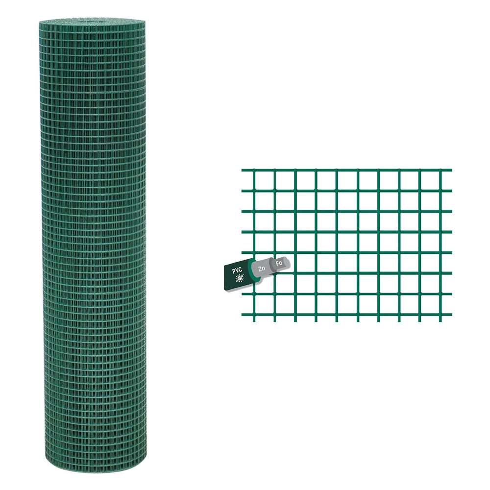 RETE ELETTROSALDATA PLASTIFICATA 6 x 6 Filo Ø mm. 1,0 - H. cm 100 x mt. 25  - SIDEX
