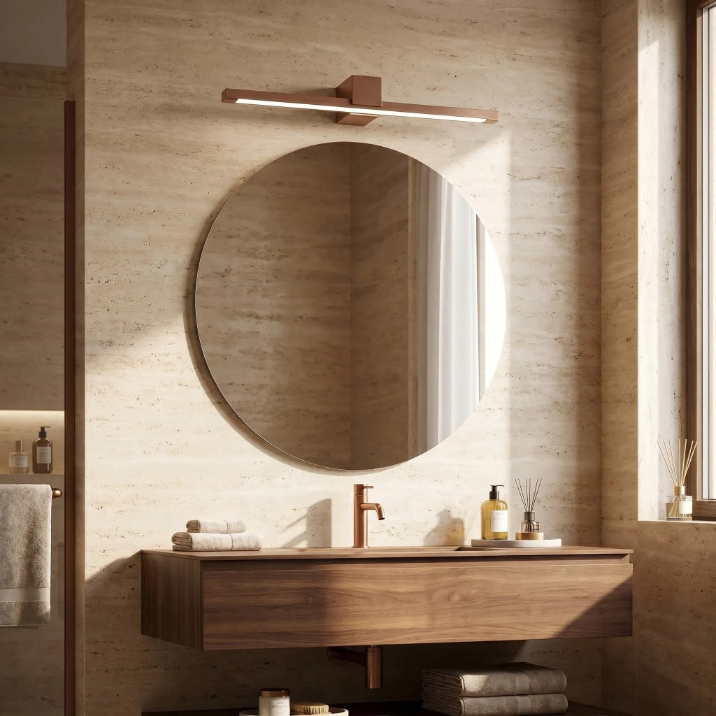 Applique Da Bagno Led Swe053-1w 60 Cm Copper Brush