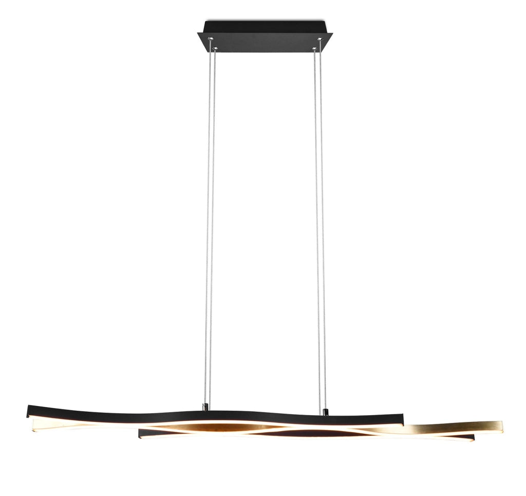 Lampada a Sospensione da Interno a LED in Metallo Ottone Opaco