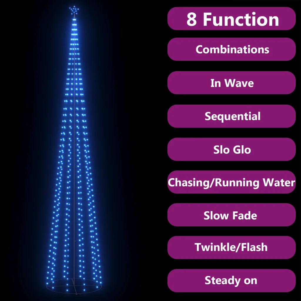 Albero di Natale | Decorazioni natalizie a Cono con 752 LED Blu 160x500 cm