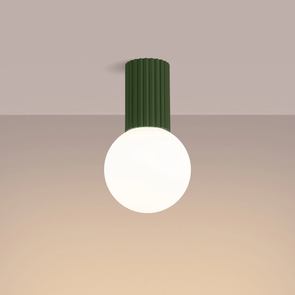 Lampada da soffitto HALO verde oliva IP44