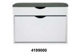 Camillo Rigamonti S.r.l Panca portascarpe con vano e Cuscino, Poliestere, 60x30x50