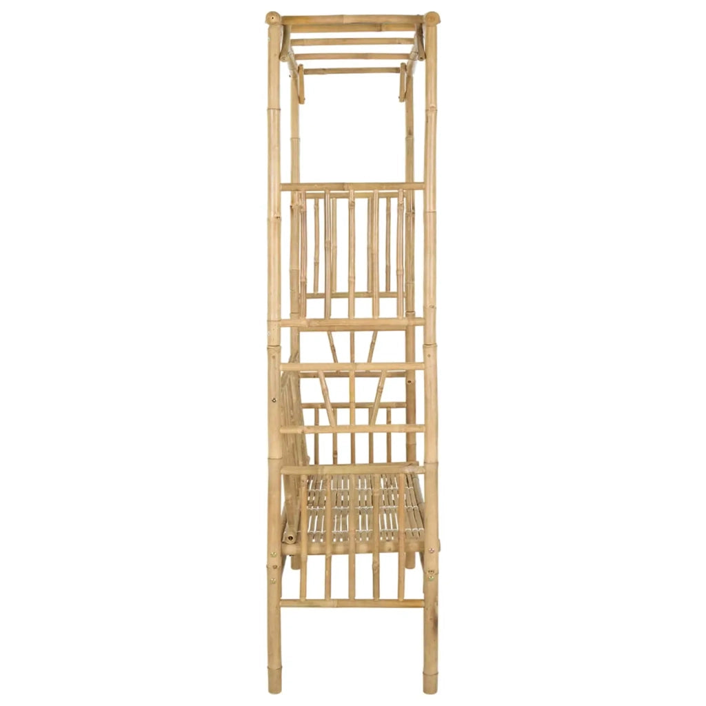 Arco da Giardino con Panchina Naturale 115 x 50 x 205 cm Bambù 42028056