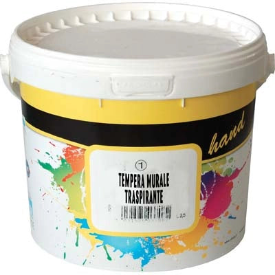 IDROPITTURA TEMPERA MURALE HAND - BIANCO LT  2,5- 2 pezzi