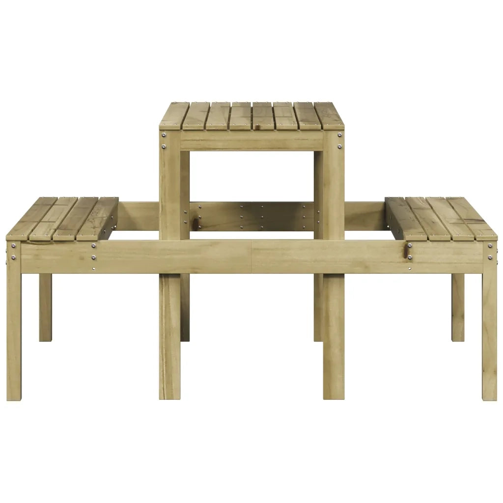 Tavolo da Picnic 110x134x75 cm in Legno Impregnato di Pino 832561