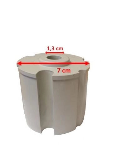 Calotta con foro per rullo tende da sole <i>(1 pezzo)</i> - Calotta per rullo da 70mm - Colore grigio 7035