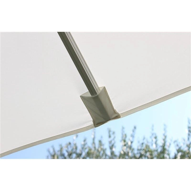 OMBRELLONE DOPPIO 3 X 3 ARCHIMEDE BIANCO CON TELO ANTIVENTO BIANCO
