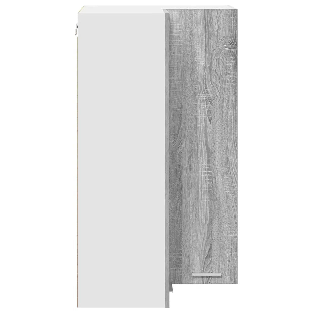 Armadio pensile Grigio Sonoma e Bianco 57 x 57 x 100 cm 884375