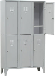 Armadio metallico sovrapposto con portascarpe a 6 posti cm. 105x35x180h