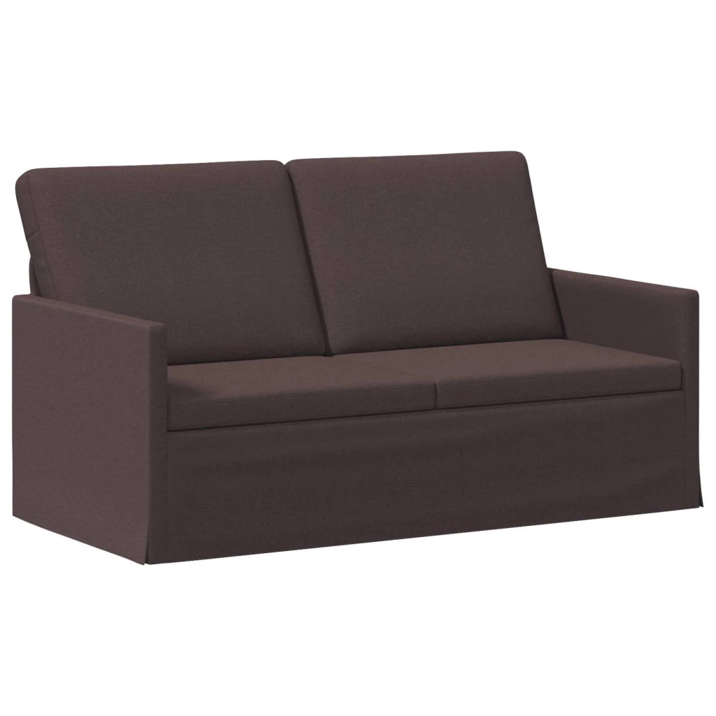 Set di divani 2 pcs Marrone Scuro Tessuto 3433152