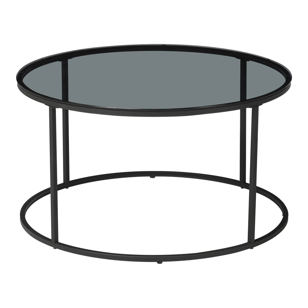 Tavolino/consolle 45 x 80 cm vetro temperato nero fumé 03_0010806