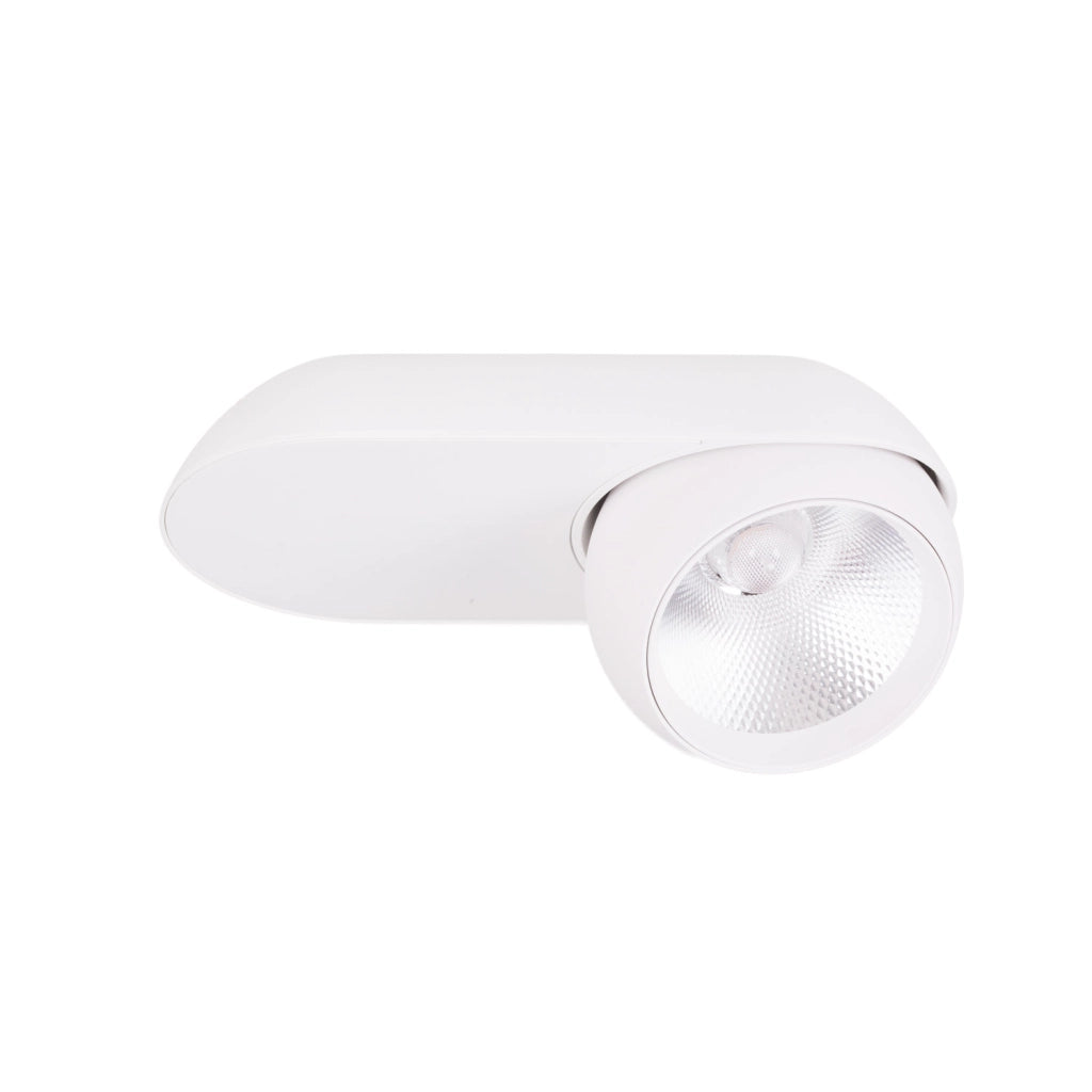 Faretto soffitto orientabile ovale bianco LED 10W Zeus
