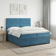 Letto box spring con materasso Blu 200 x 200 cm Velluto 3454677