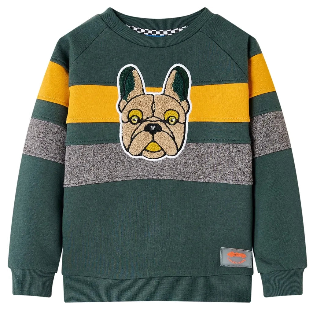 Felpa da Bambino Verde Scuro 104cod mxl 109793