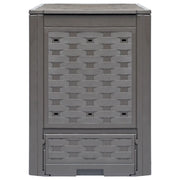 Compostiere 3 pz Marrone 60x60x83 cm 900 L Rattan di Plastica 278918