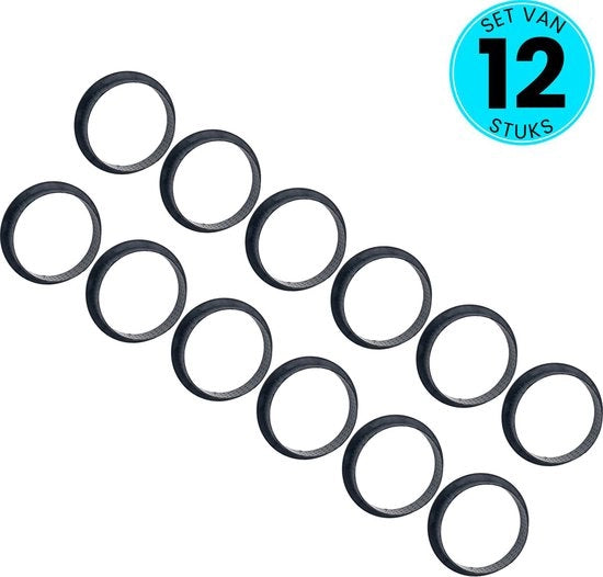 12 pezzi di stampi per tartine - Ø 8 cm - Anelli per stampare - Mini stampi per dolci - Stampi per torta - Nero