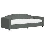 Divano letto | Sof¨¤ letto | Letto singolo con Materasso Grigio Scuro 90x200 cm in Tessuto