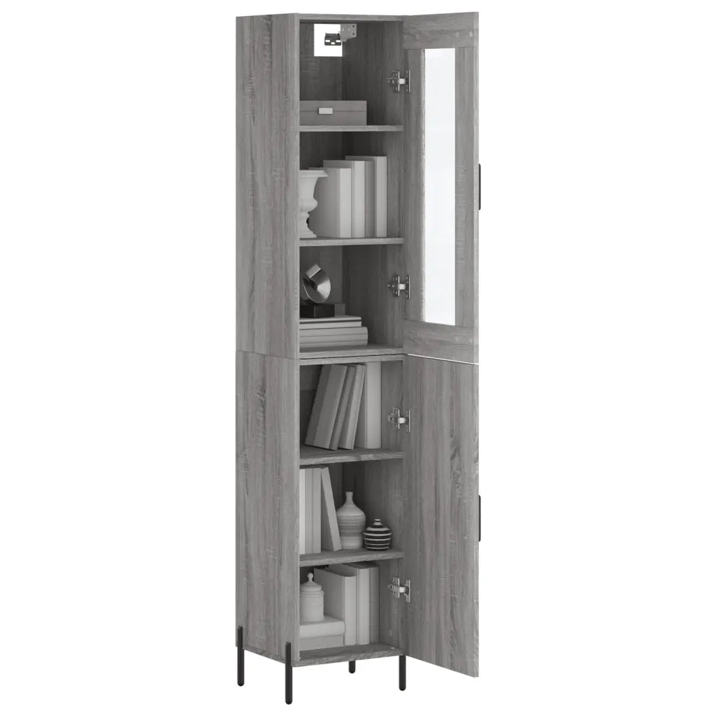 Credenza Grigio Sonoma 34,5x34x180 cm in Legno Multistrato 3199183