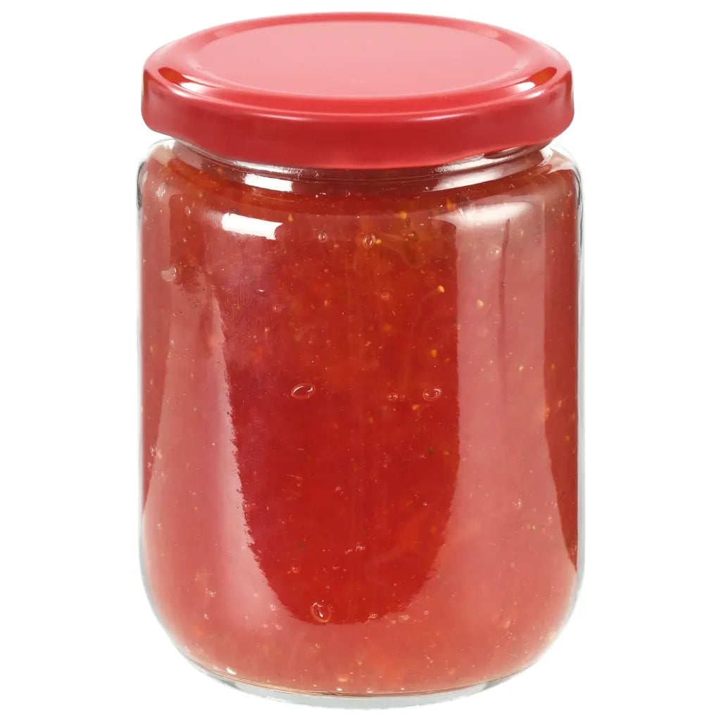 Vasi per Marmellata in Vetro Coperchio Rosso 48 pz 230 ml CFW5716979