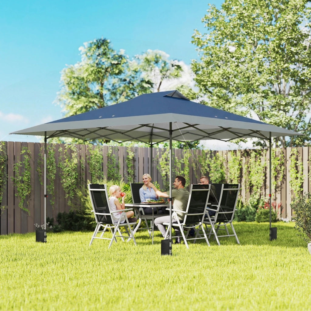 Gazebo pieghevole impermeabile 4x4m ¨C zephmum ¨C grigio