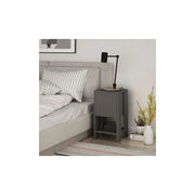 Comodino Ema anta ribalta 30x30x55h colore antracite