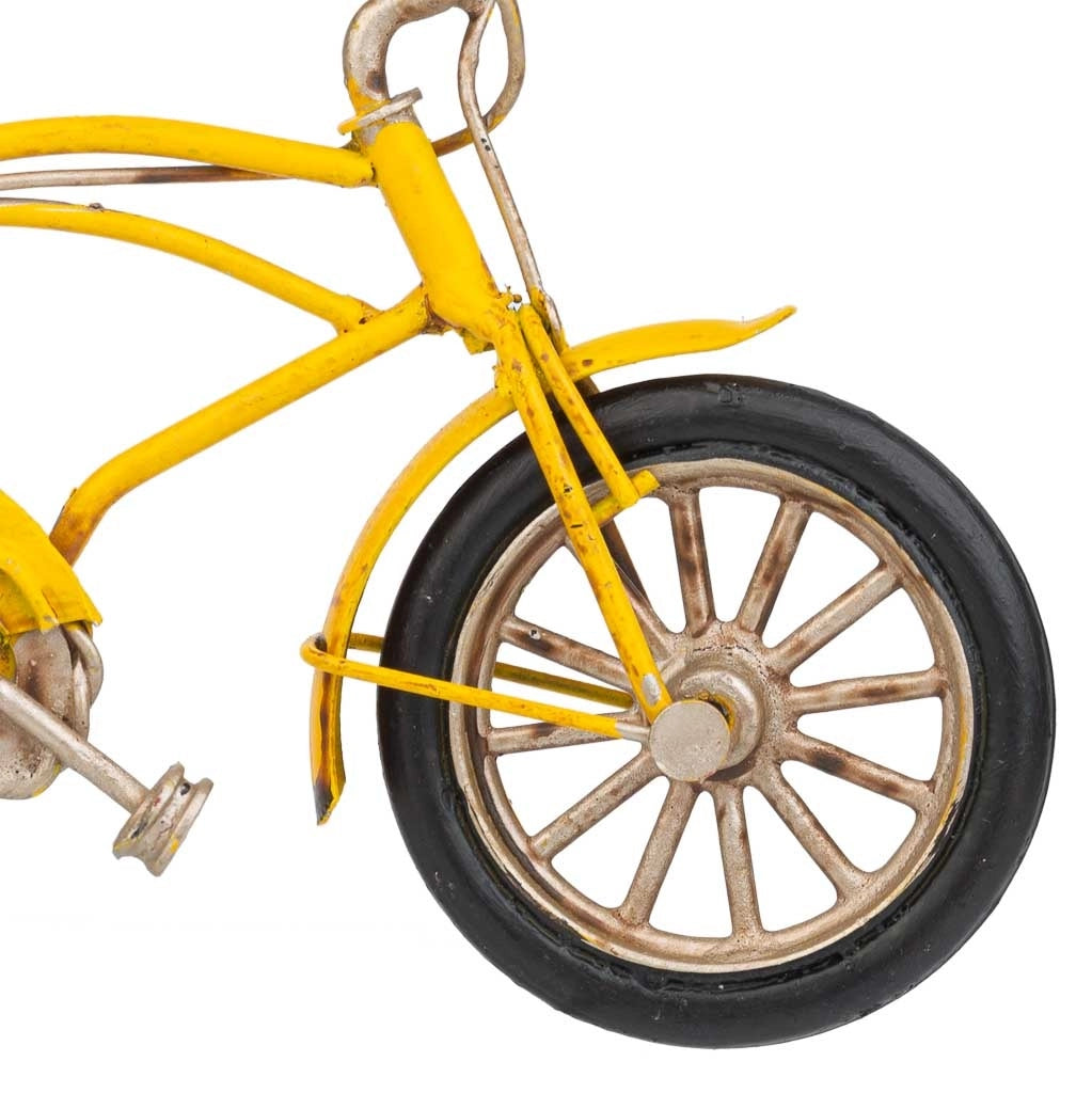Bicicletta in metallo gialla 16x5x11,5h
