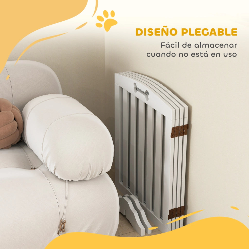 Cancello per Cani Pieghevole ¨C Zephmum ¨C Bianco 207,5 cm
