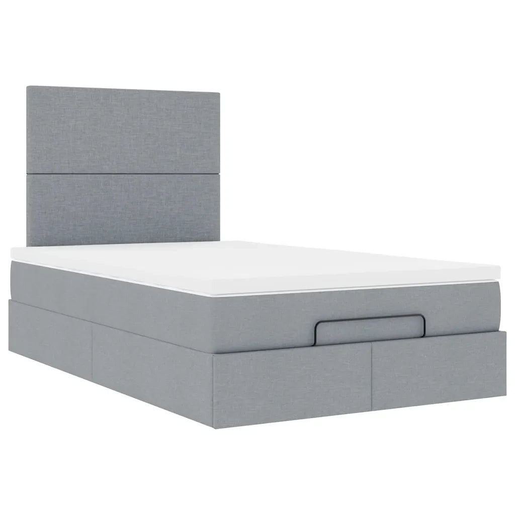 Struttura Letto Pouf con Materasso 120x200 cm in Tessuto 3313913
