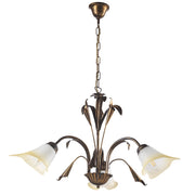 Lampadario 3 luci Lucrezia Bronzo