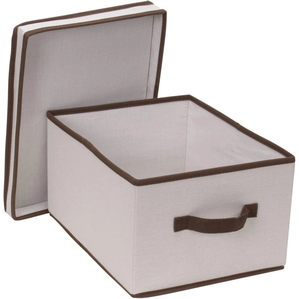 Trade Shop - Box Scatola Salvaspazio Armadio Contenitore Porta Oggetti Organizer 41x35x20 Cm -