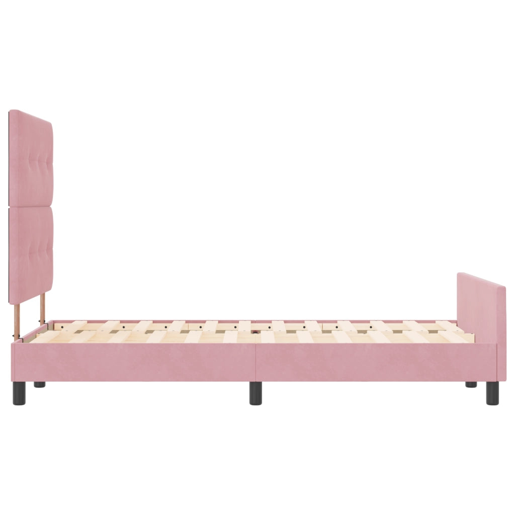 Letto Rosa 120x190 cm Velluto