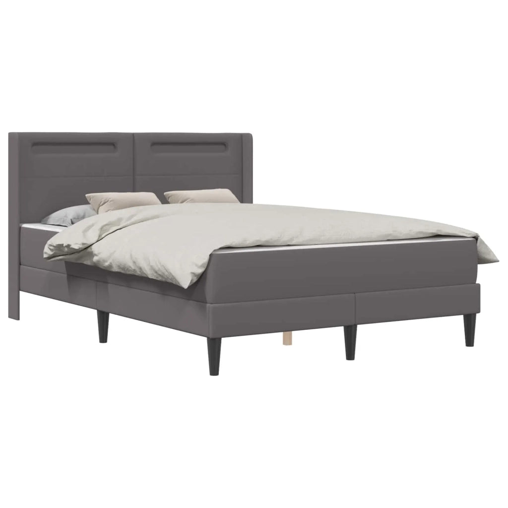Struttura letto con materasso Grigio 160 x 200 cm Similpelle 3414915