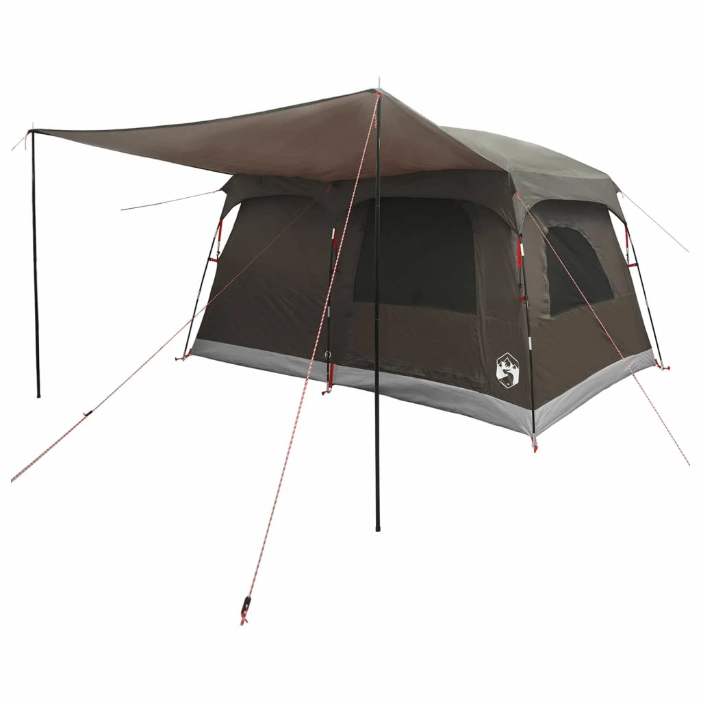 Tenda Familiare Marrone Grigio 320 x 210 x 180 cm Poliestere 42029000