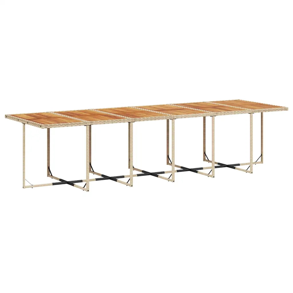 Set da Pranzo da Giardino 13 pz con Cuscini Beige in Polyrattan 3211492