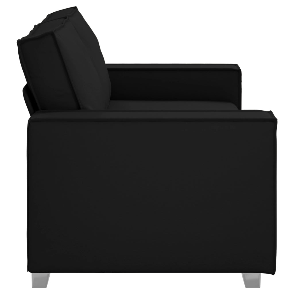Loveseat Nero 140 cm in Pelle Sintetica