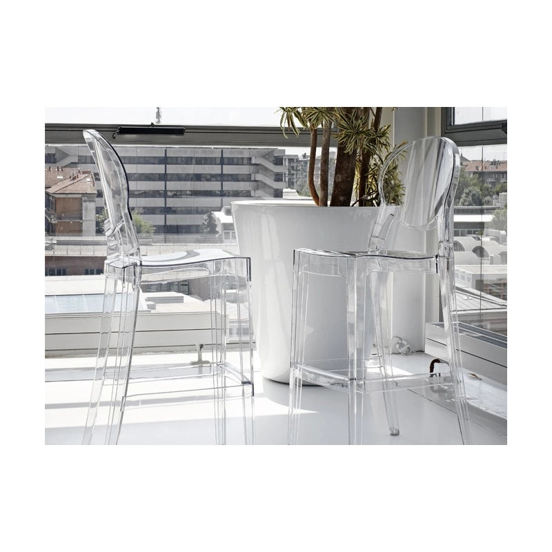 SET DUE SGABELLII IGLOO POLICARBONATO HT 65CM SCAB DESIGN - trasparente fume' 183