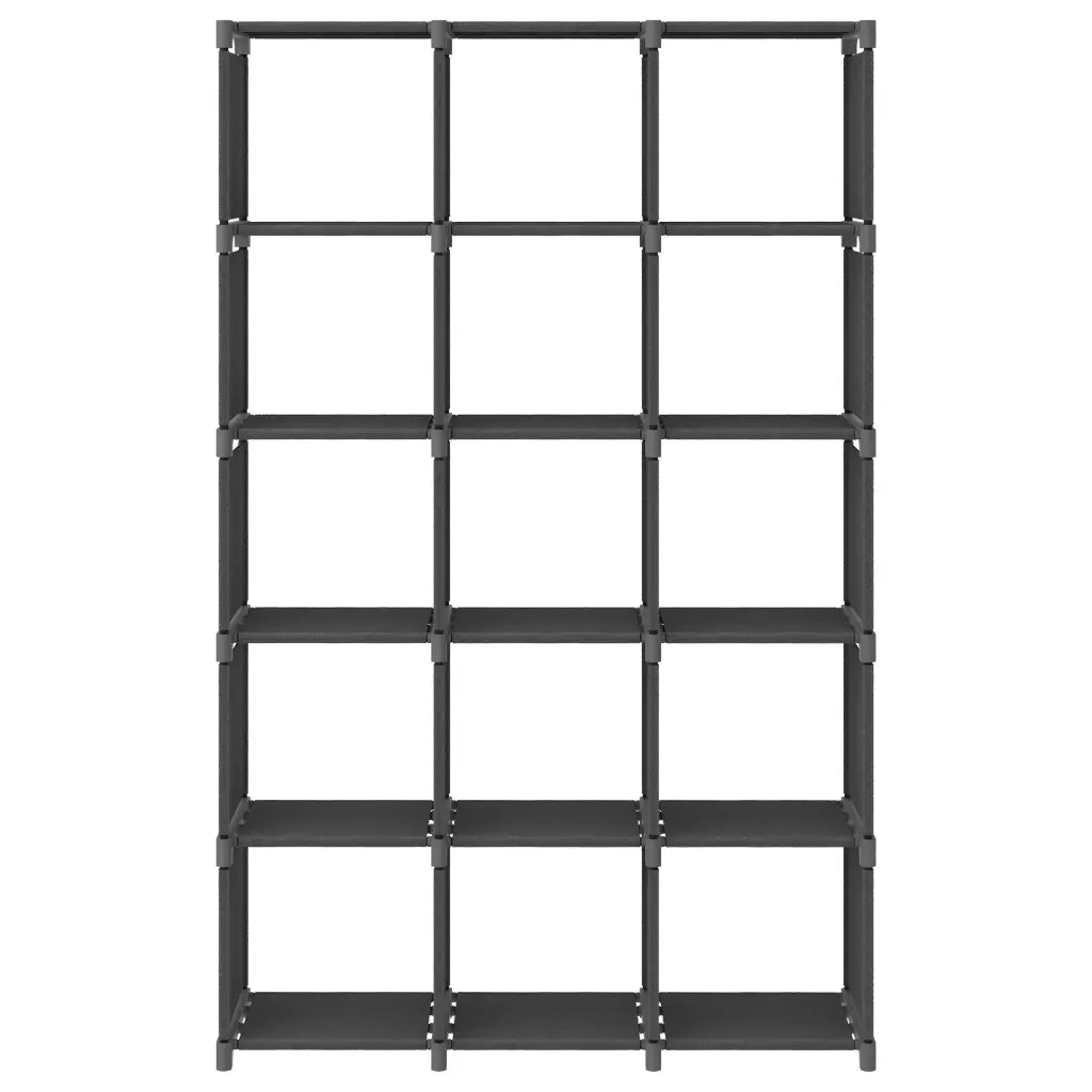 Mensola con 15 Vani a Cubo Grigia 103x30x175,5 cm in Tessuto cod mxl 15300
