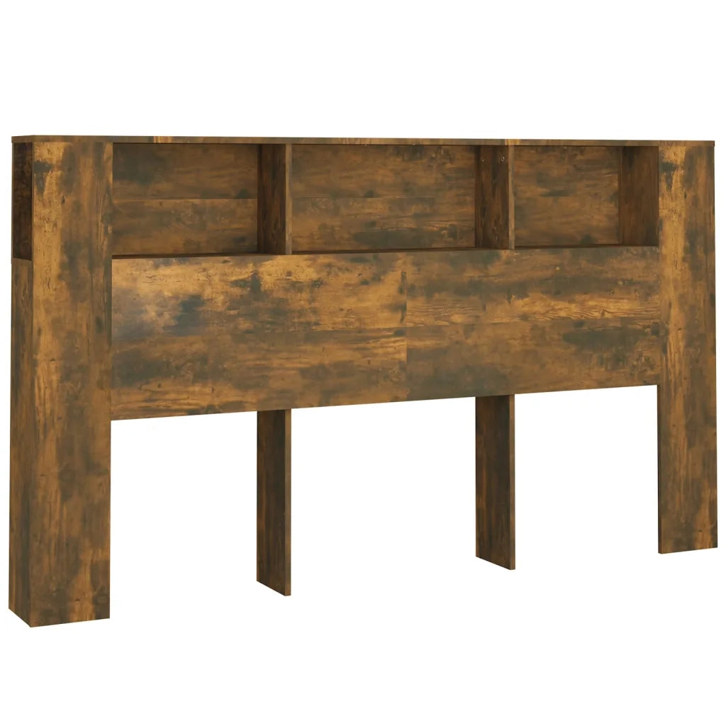 Testiera | Testata con Scomparti Rovere Fumo 180x18,5x104,5 cm