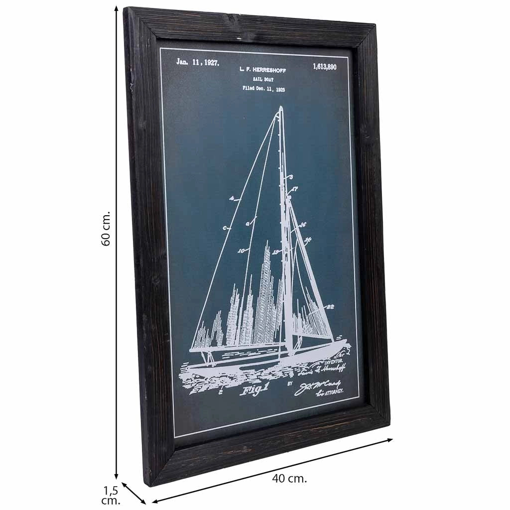 Quadro in tela stampata con cornice in legno, 40x60x1,5